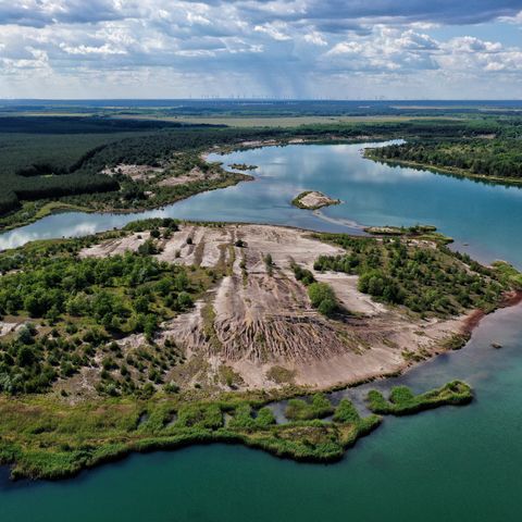 Drohnenaufnahme von Sielmanns Naturlandschaft Wanninchen